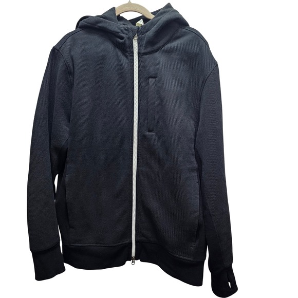 Lululemon Hoodie Mens XXL Black Scuba Full Zip Heavyweight Thumbholes